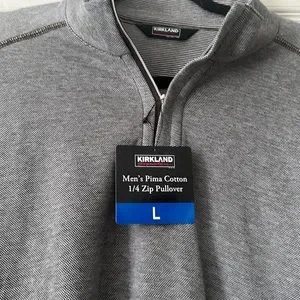 Kirkland Signature Sweaters Kirkland Mens Pima Cotton 4 Zip Pullover Poshmark